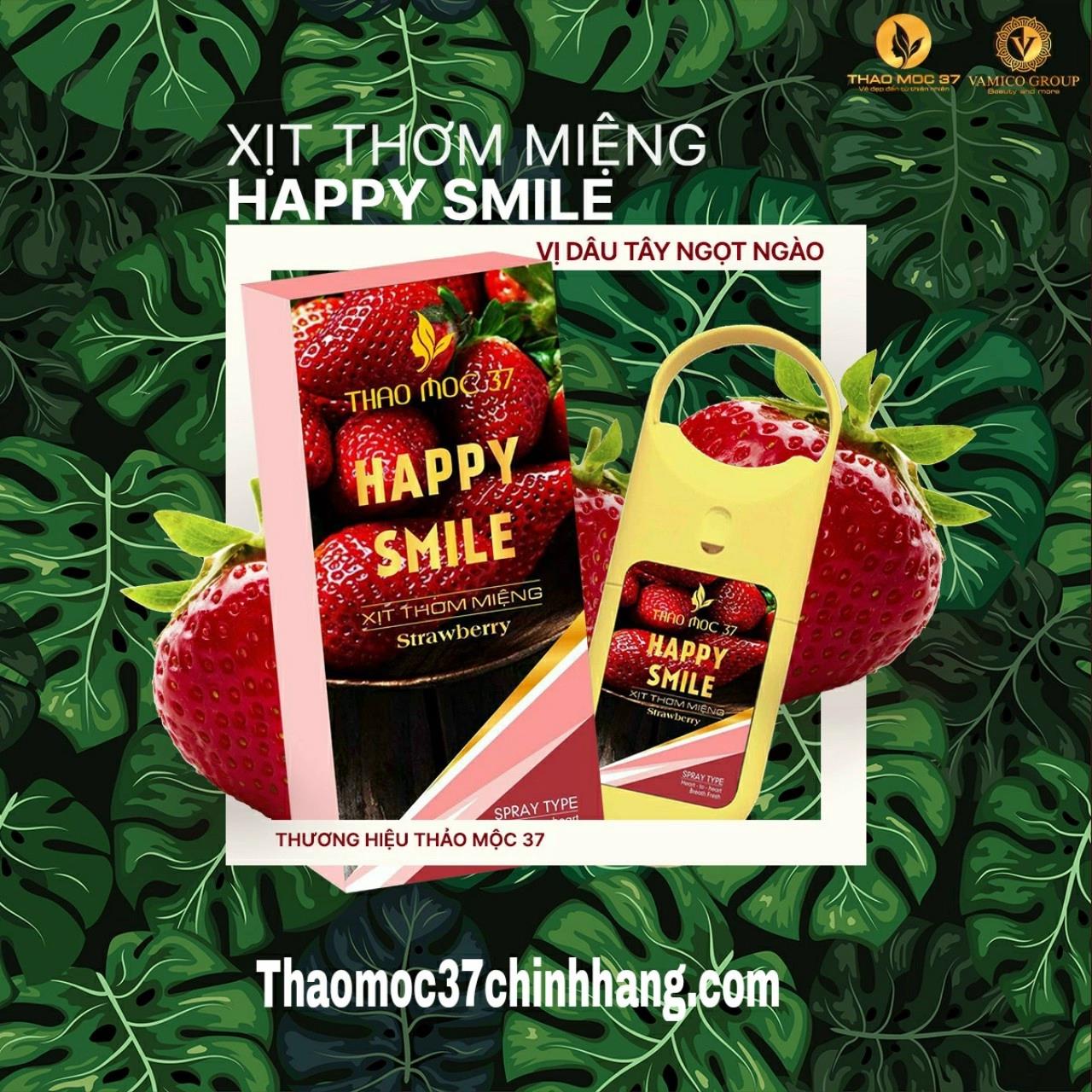 Xịt thơm miệng Happy Smile - Strawberry